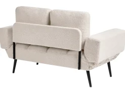 Divano letto 2 posti BREKKE Bouclé Bianco sporco