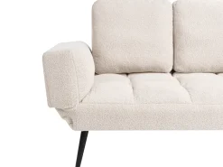 Divano letto 2 posti BREKKE Bouclé Bianco sporco