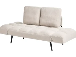 Divano letto 2 posti BREKKE Bouclé Bianco sporco