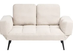 Divano letto 2 posti BREKKE Bouclé Bianco sporco