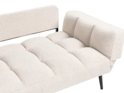 Divano letto 2 posti BREKKE Bouclé Bianco sporco
