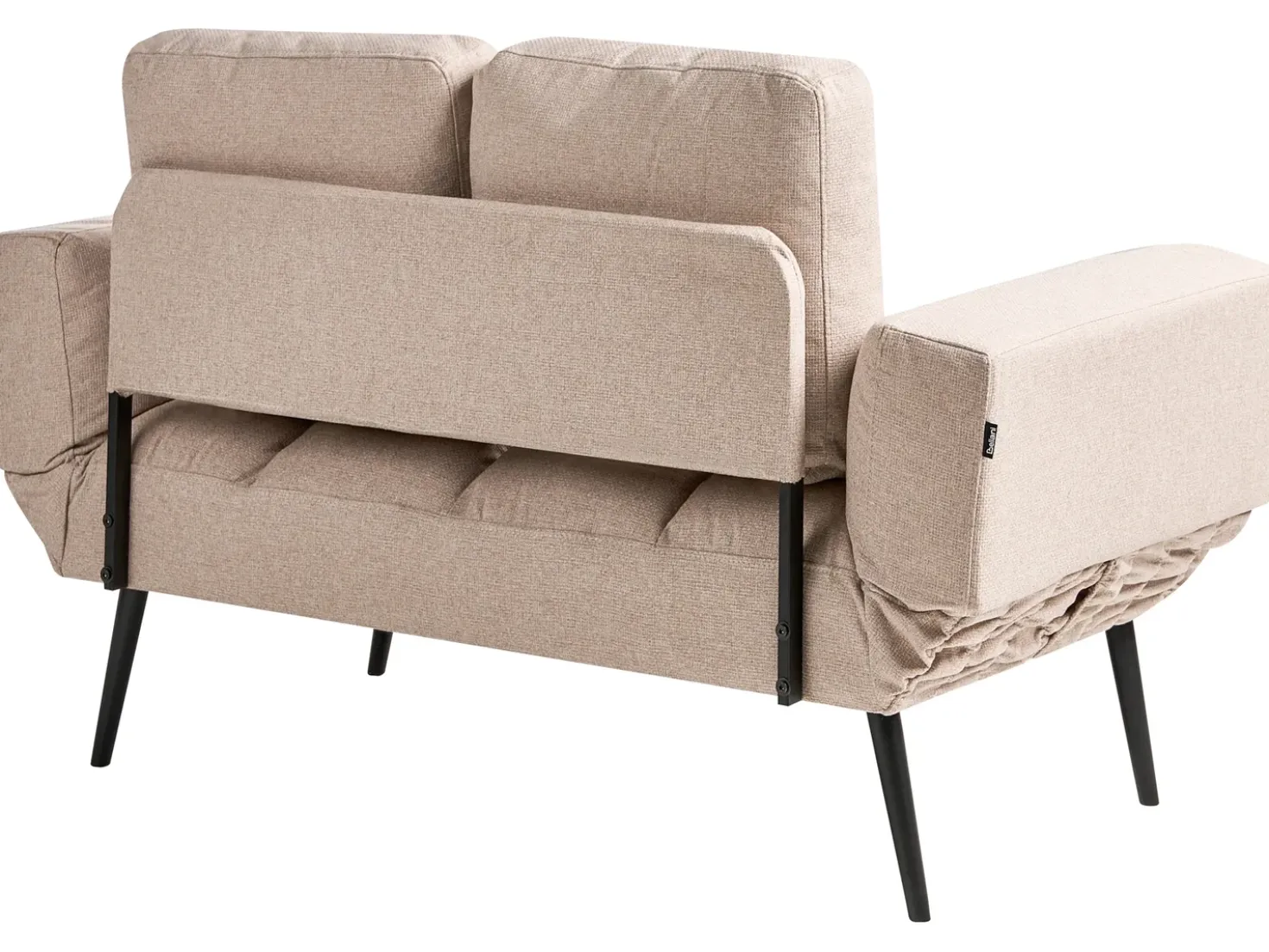Divano letto 2 posti BREKKE Tessuto Beige