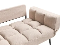 Divano letto 2 posti BREKKE Tessuto Beige