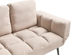 Divano letto 2 posti BREKKE Tessuto Beige