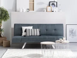 Divano letto 3 posti BRISTOL Tessuto Blu scuro
