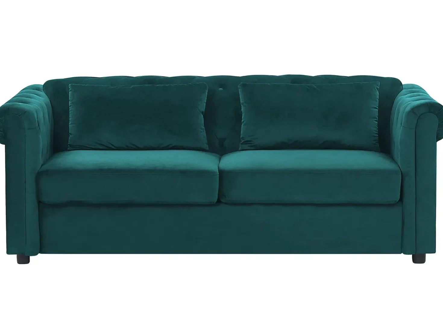Divano letto 3 posti CHESTERFIELD Velluto Verde smeraldo