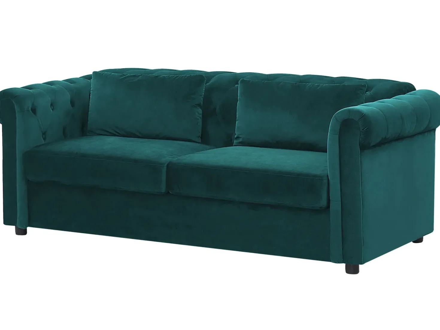 Divano letto 3 posti CHESTERFIELD Velluto Verde smeraldo