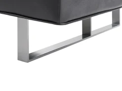 Divano letto 3 posti DERBY Pelle sintetica Nero