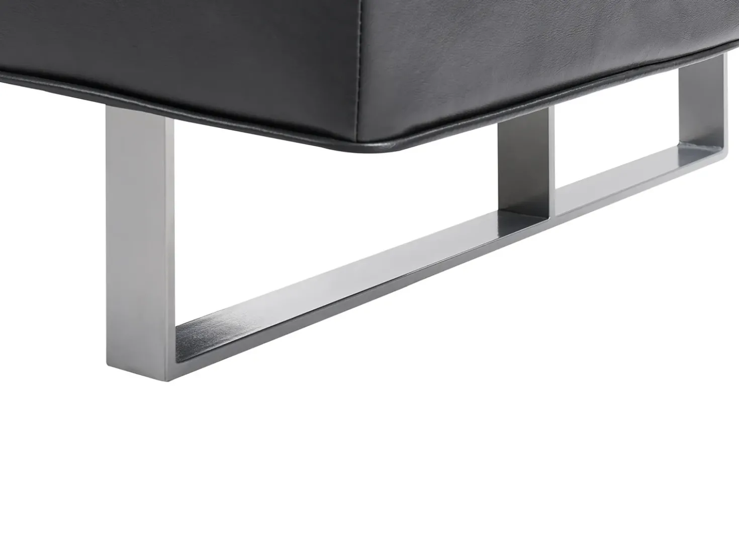 Divano letto 3 posti DERBY Pelle sintetica Nero