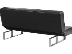 Divano letto 3 posti DERBY Pelle sintetica Nero