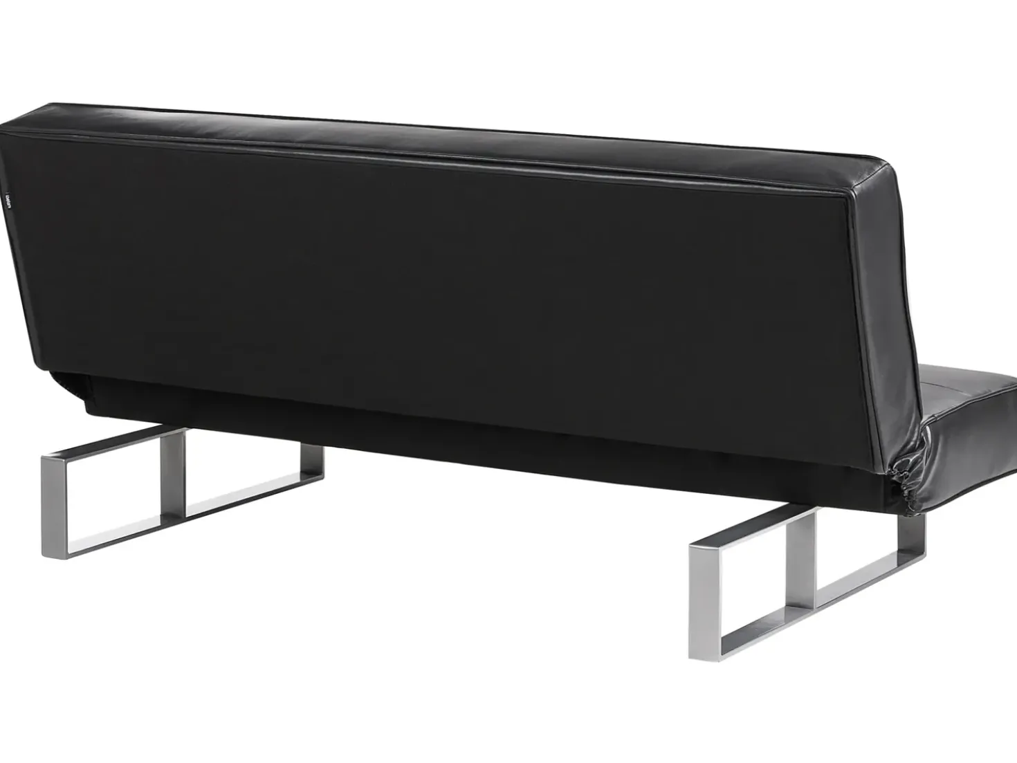 Divano letto 3 posti DERBY Pelle sintetica Nero