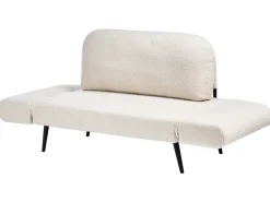 Divano letto 2 posti DOROTEA Bouclé Bianco sporco