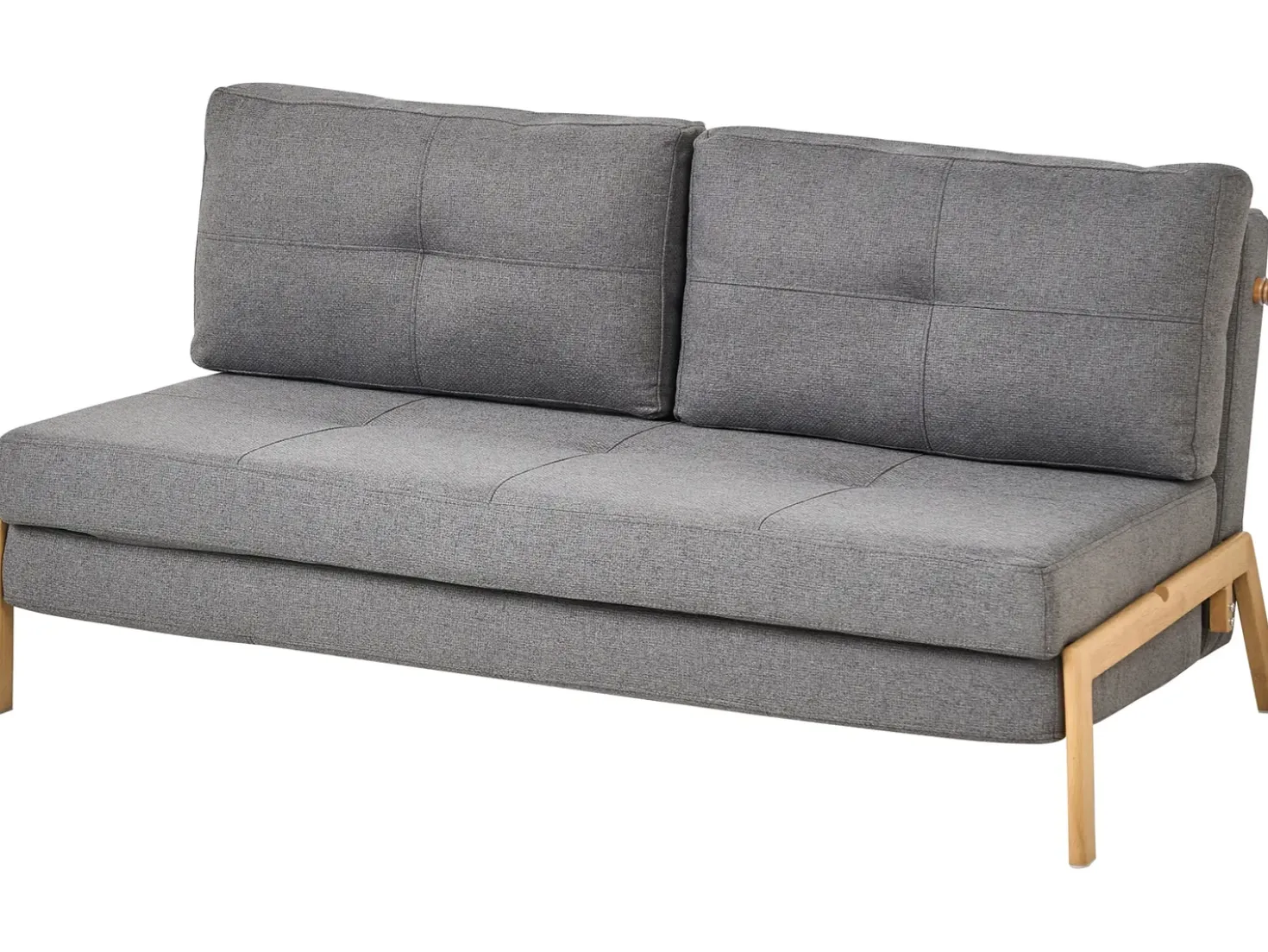 Divano letto 2 posti EDLAND Tessuto Grigio scuro