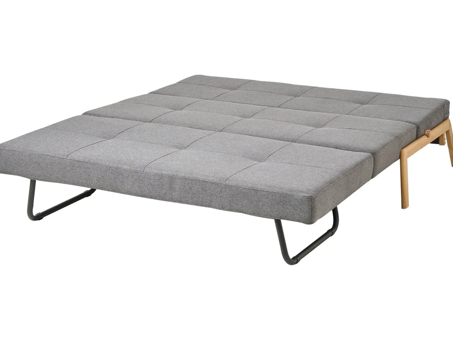Divano letto 2 posti EDLAND Tessuto Grigio scuro
