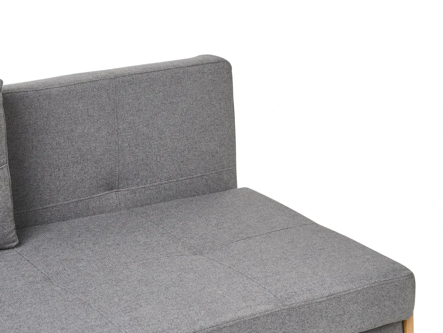 Divano letto 2 posti EDLAND Tessuto Grigio scuro