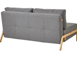 Divano letto 2 posti EDLAND Tessuto Grigio scuro