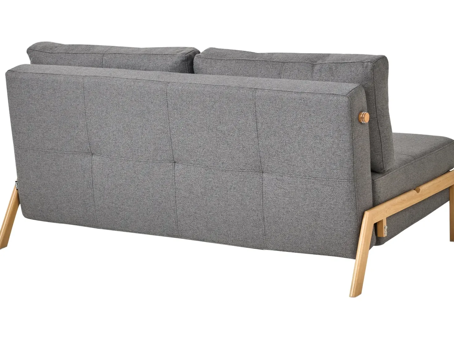 Divano letto 2 posti EDLAND Tessuto Grigio scuro