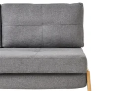Divano letto 2 posti EDLAND Tessuto Grigio scuro