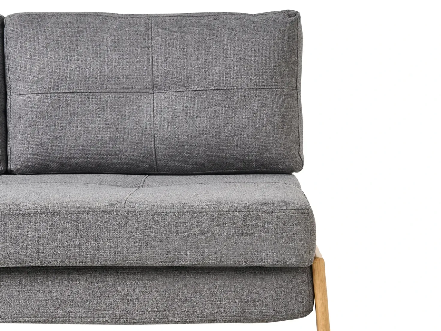 Divano letto 2 posti EDLAND Tessuto Grigio scuro