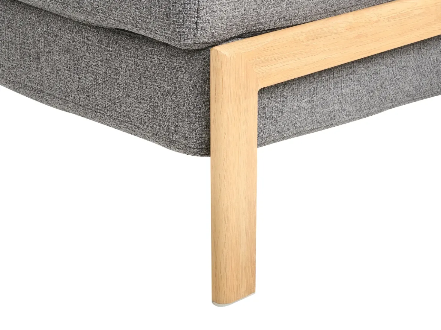 Divano letto 2 posti EDLAND Tessuto Grigio scuro