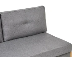 Divano letto 2 posti EDLAND Tessuto Grigio scuro