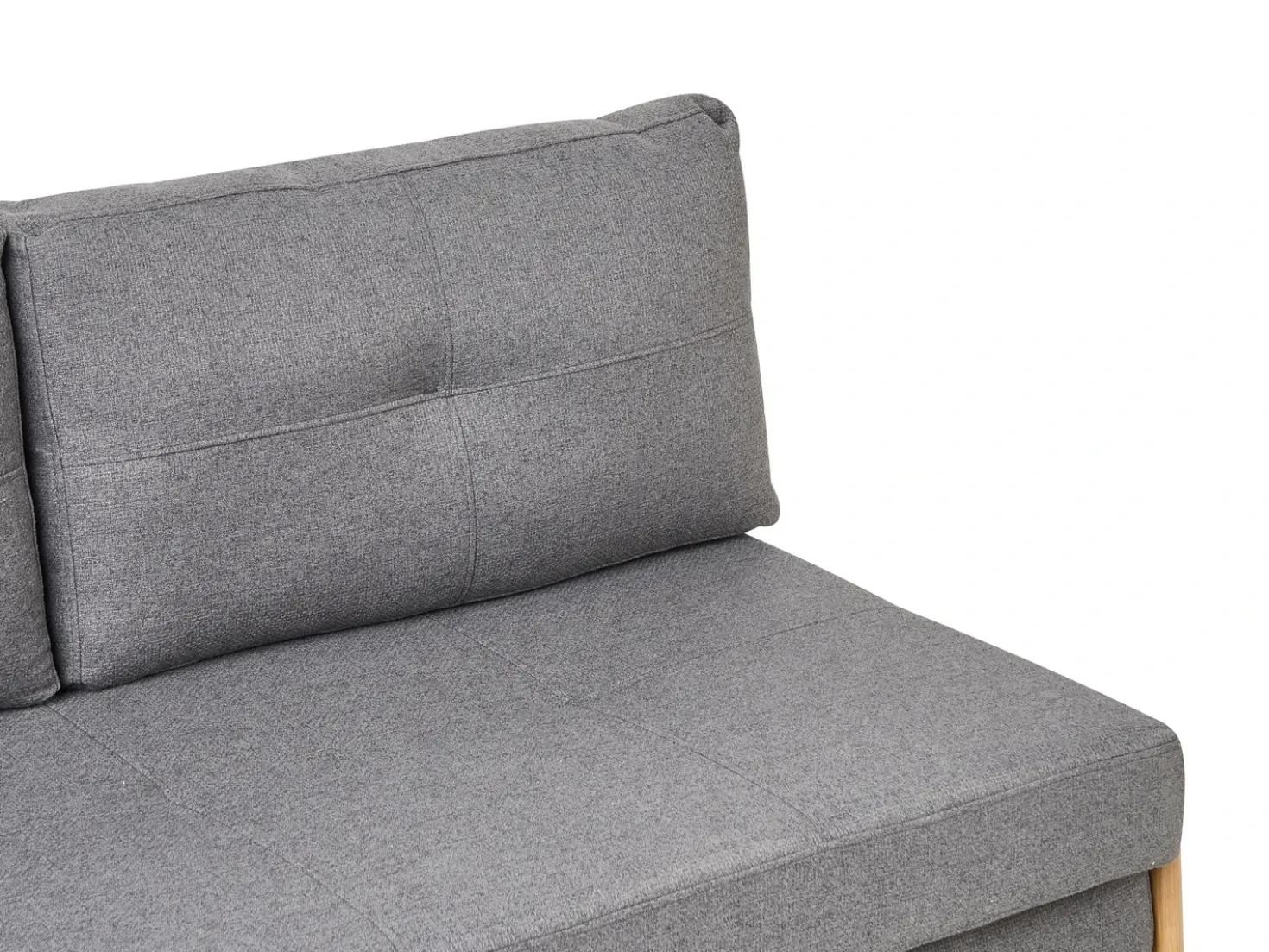 Divano letto 2 posti EDLAND Tessuto Grigio scuro