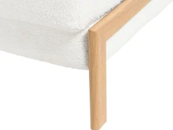 Divano letto 2 posti EDLAND Bouclé Bianco sporco