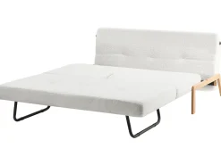 Divano letto 2 posti EDLAND Bouclé Bianco sporco