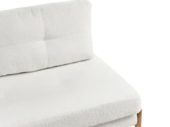 Divano letto 2 posti EDLAND Bouclé Bianco sporco
