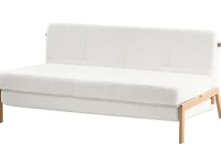 Divano letto 2 posti EDLAND Bouclé Bianco sporco