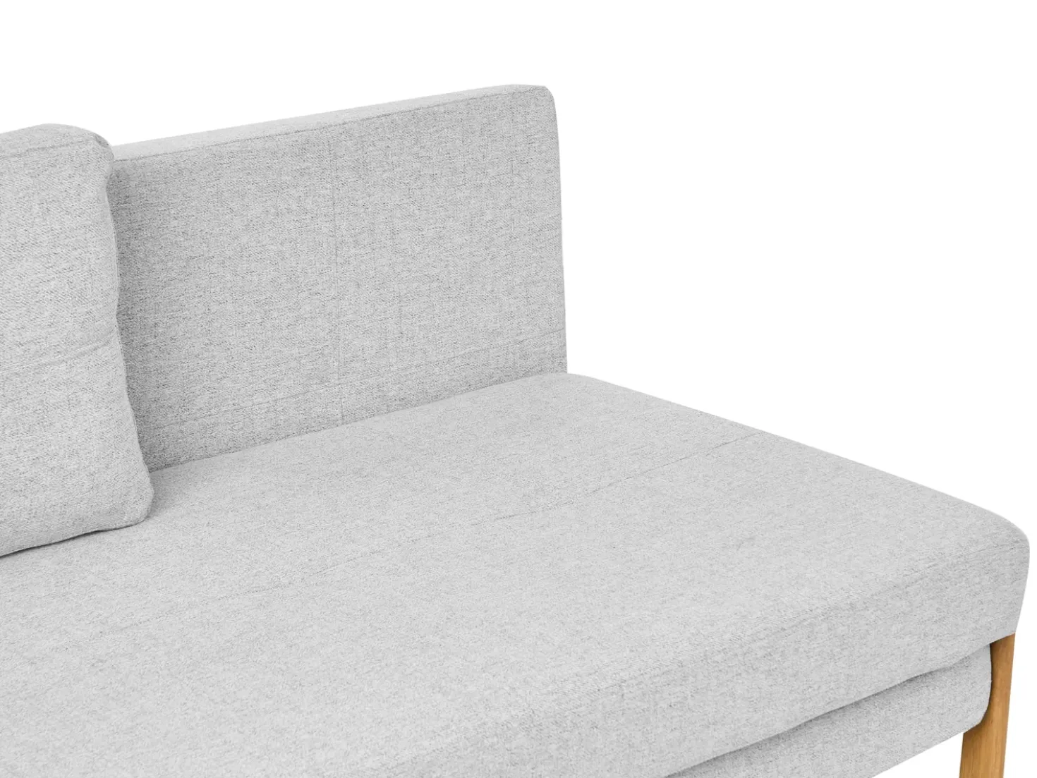 Divano letto 2 posti EDLAND Tessuto Grigio chiaro