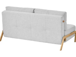 Divano letto 2 posti EDLAND Tessuto Grigio chiaro