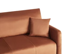 Divano letto 3 posti EGGE Velluto Marrone dorato