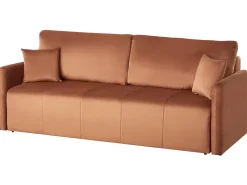 Divano letto 3 posti EGGE Velluto Marrone dorato