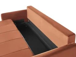 Divano letto 3 posti EGGE Velluto Marrone dorato