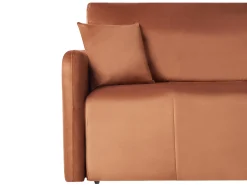 Divano letto 3 posti EGGE Velluto Marrone dorato