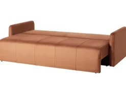 Divano letto 3 posti EGGE Velluto Marrone dorato