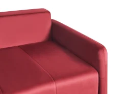 Divano letto 3 posti EGGE Velluto Bordeaux