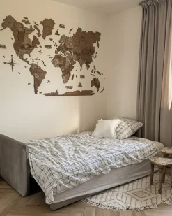 Divano letto 3 posti EGGE Velluto Tortora