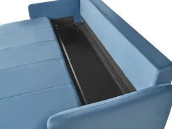 Divano letto 3 posti EGGE Velluto Blu