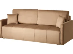 Divano letto 3 posti EGGE Velluto Marrone chiaro