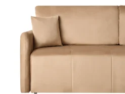 Divano letto 3 posti EGGE Velluto Marrone chiaro