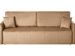 Divano letto 3 posti EGGE Velluto Marrone chiaro