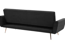 Divano letto 3 posti EINA Velluto Nero