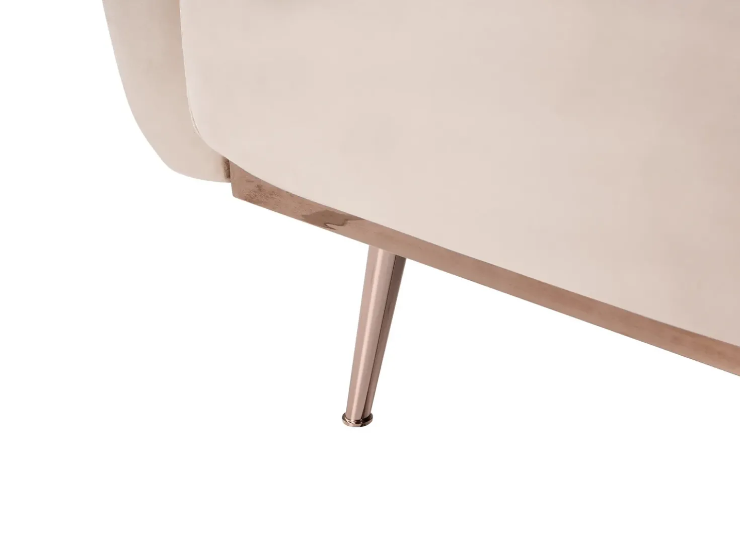 Divano letto 3 posti EINA Velluto Beige chiaro