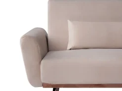 Divano letto 3 posti EINA Velluto Tortora