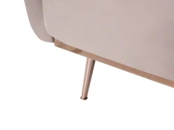 Divano letto 3 posti EINA Velluto Tortora