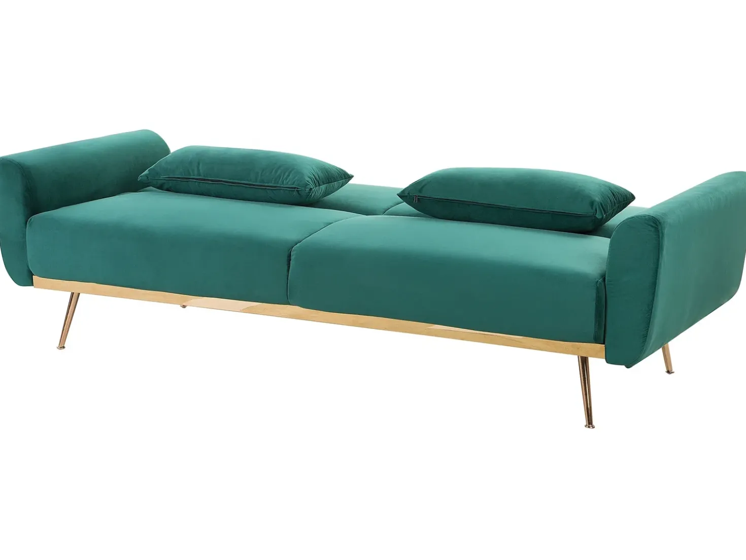 Divano letto 3 posti EINA Velluto Verde smeraldo