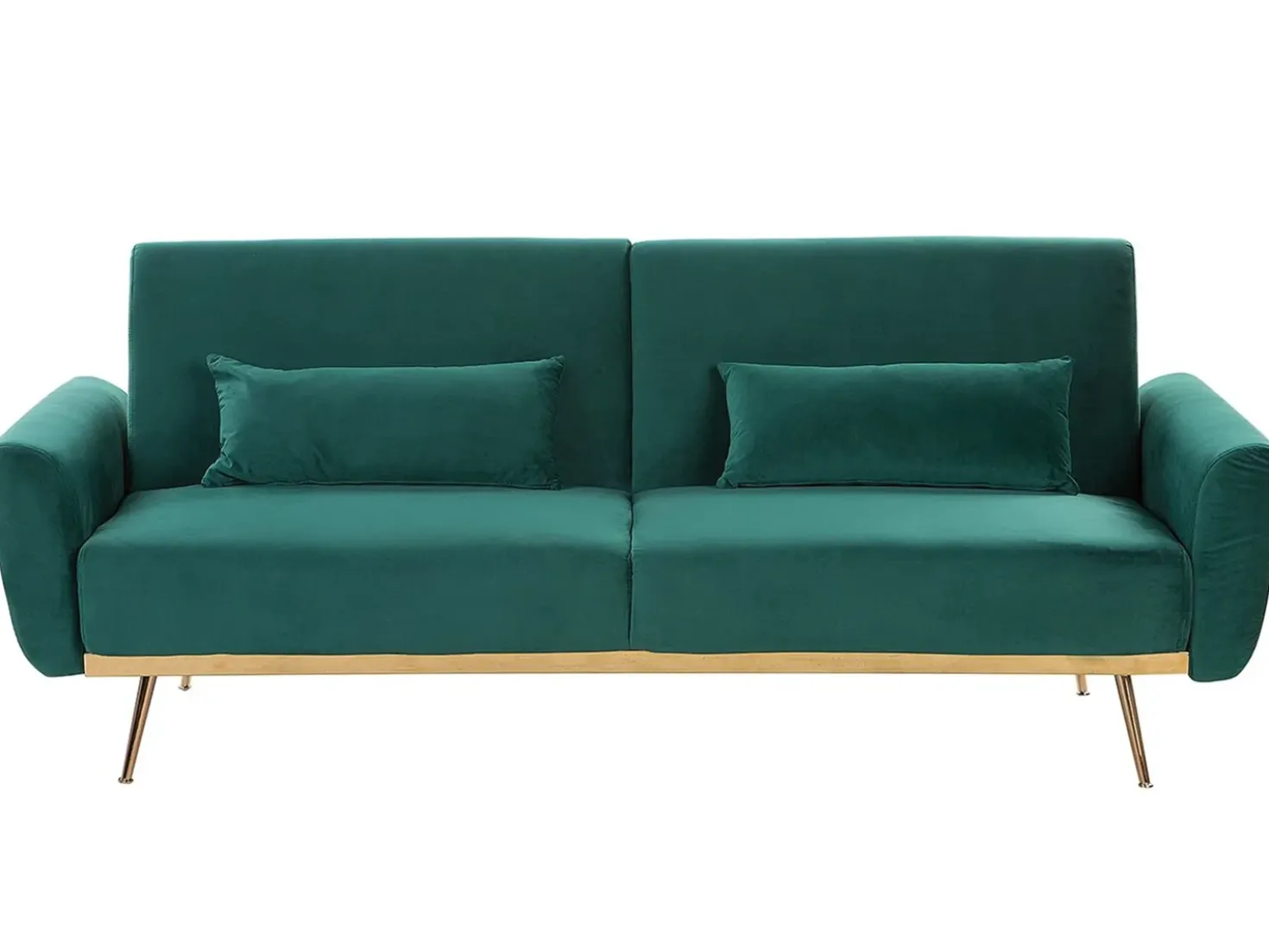 Divano letto 3 posti EINA Velluto Verde smeraldo