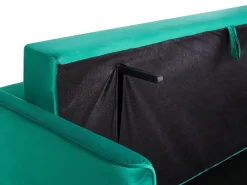 Divano letto 3 posti EKSJO Velluto Verde smeraldo con contenitore